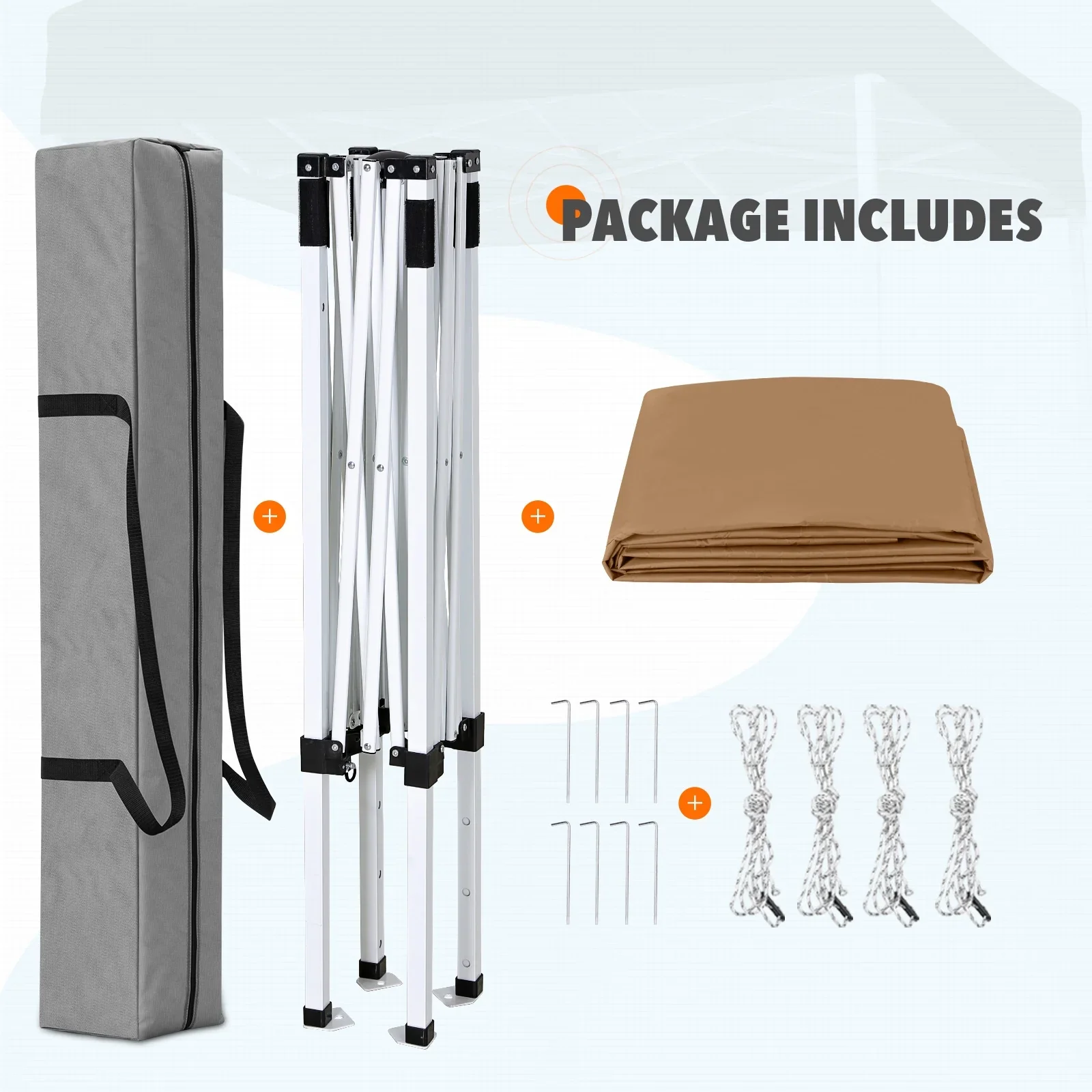 EAGLE PEAK 5x5 Pop up Canopy Tent Instant Outdoor Canopy Easy Set - up Straight Leg Folding Shelter（blue）