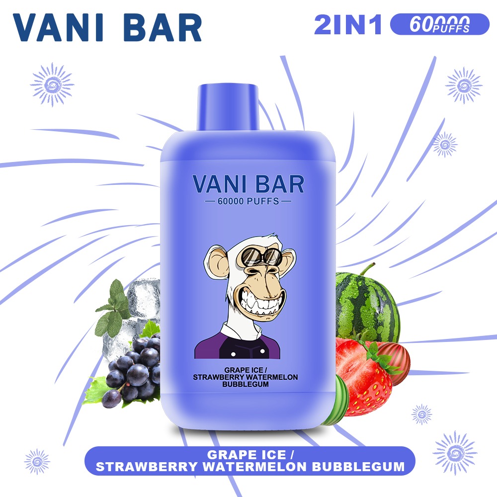 【VANI BAR】60000 PUFFS 2-in-1 & GRAPE ICE/STRAWBERRY WATERMELON BUBBLEGUM