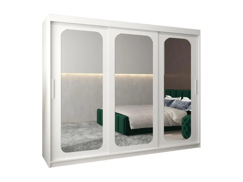 ARMARIO Homepleno T3 DE PUERTAS CORREDERAS 200/250/62 3 puertas (blanco/blanco) zoie31945