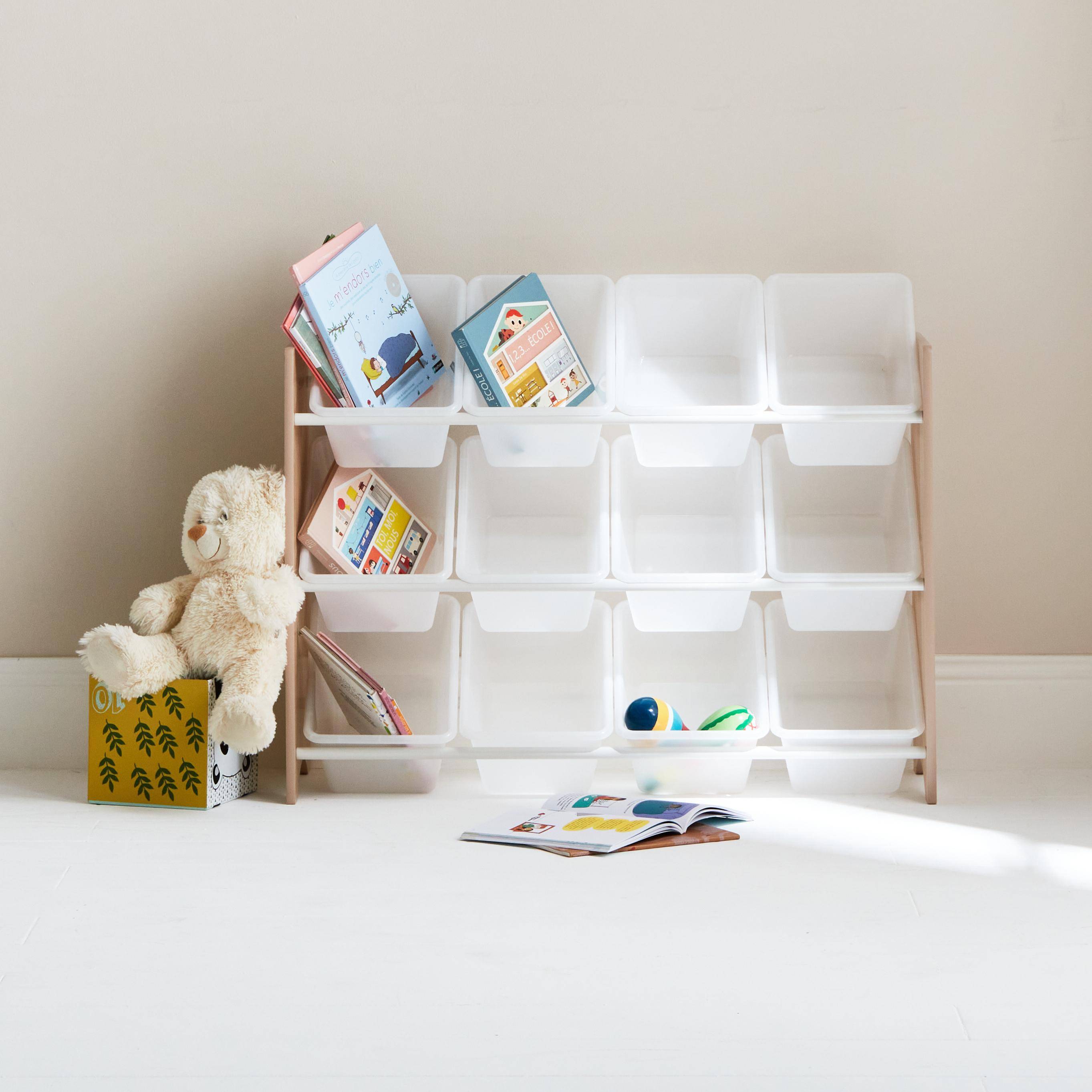 Tobias - Almacenamiento infantil para juguetes, 12 compartimentos
