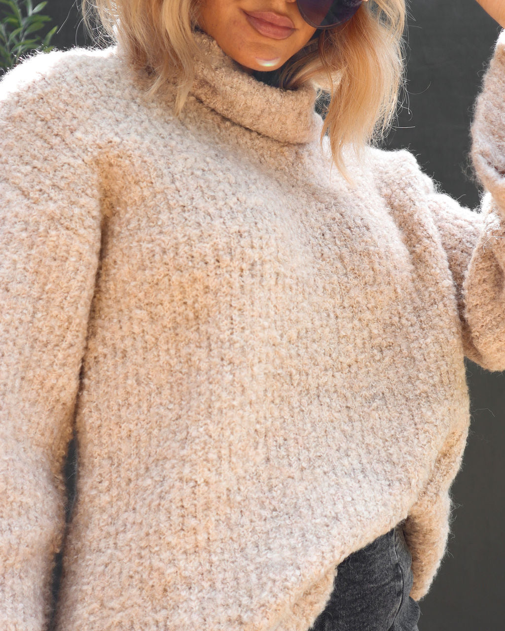 Warmest Wishes Knit Cowl Neck Bell Sleeve Sweater - Oatmeal - Se7enfashion