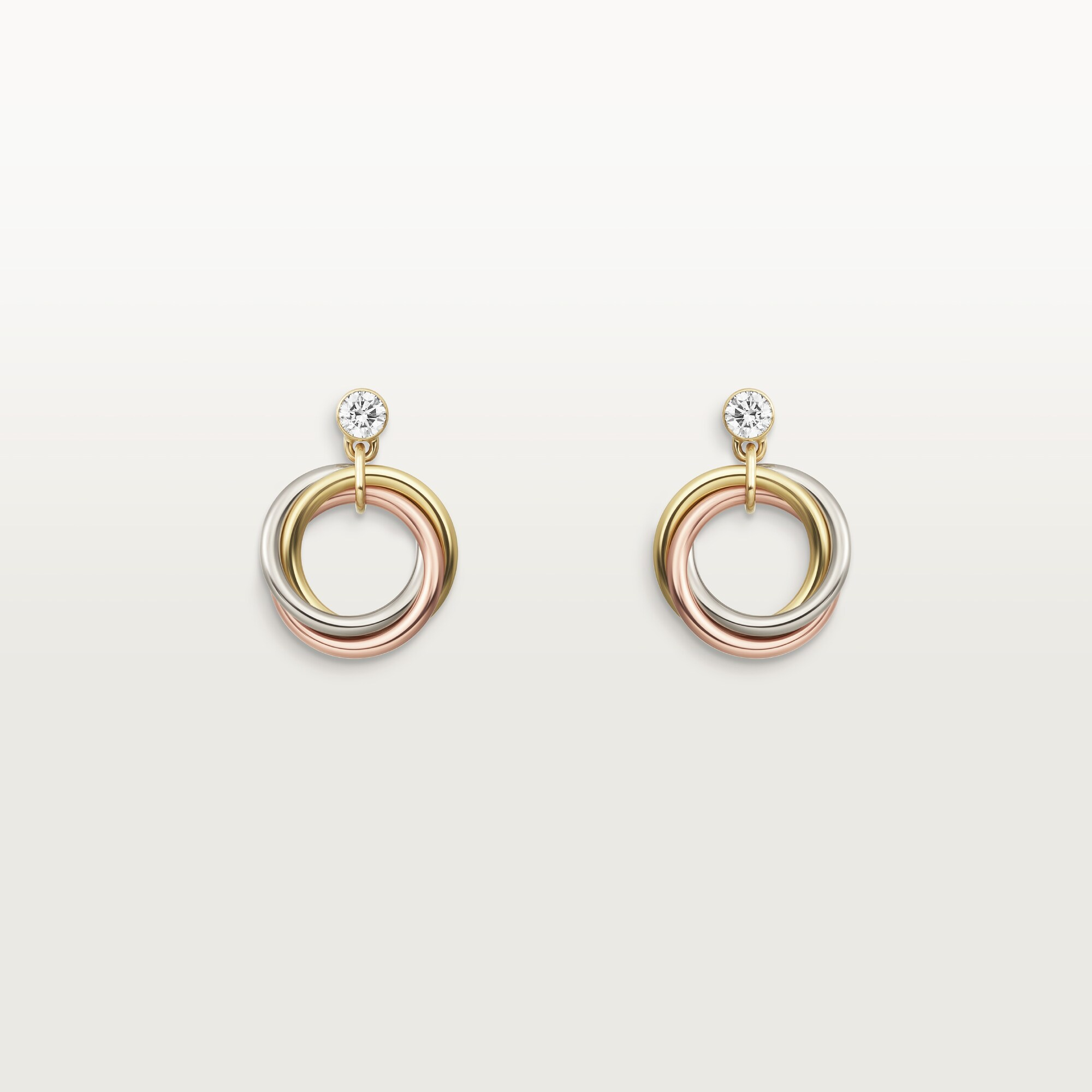 Cartier Trinity Earrings, Brilliant-cut Diamonds - Original Replica Club