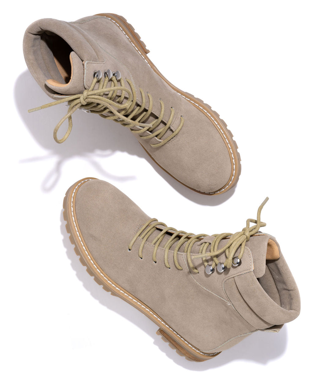Giselle Faux Suede Lace Up Boot - Se7enfashion
