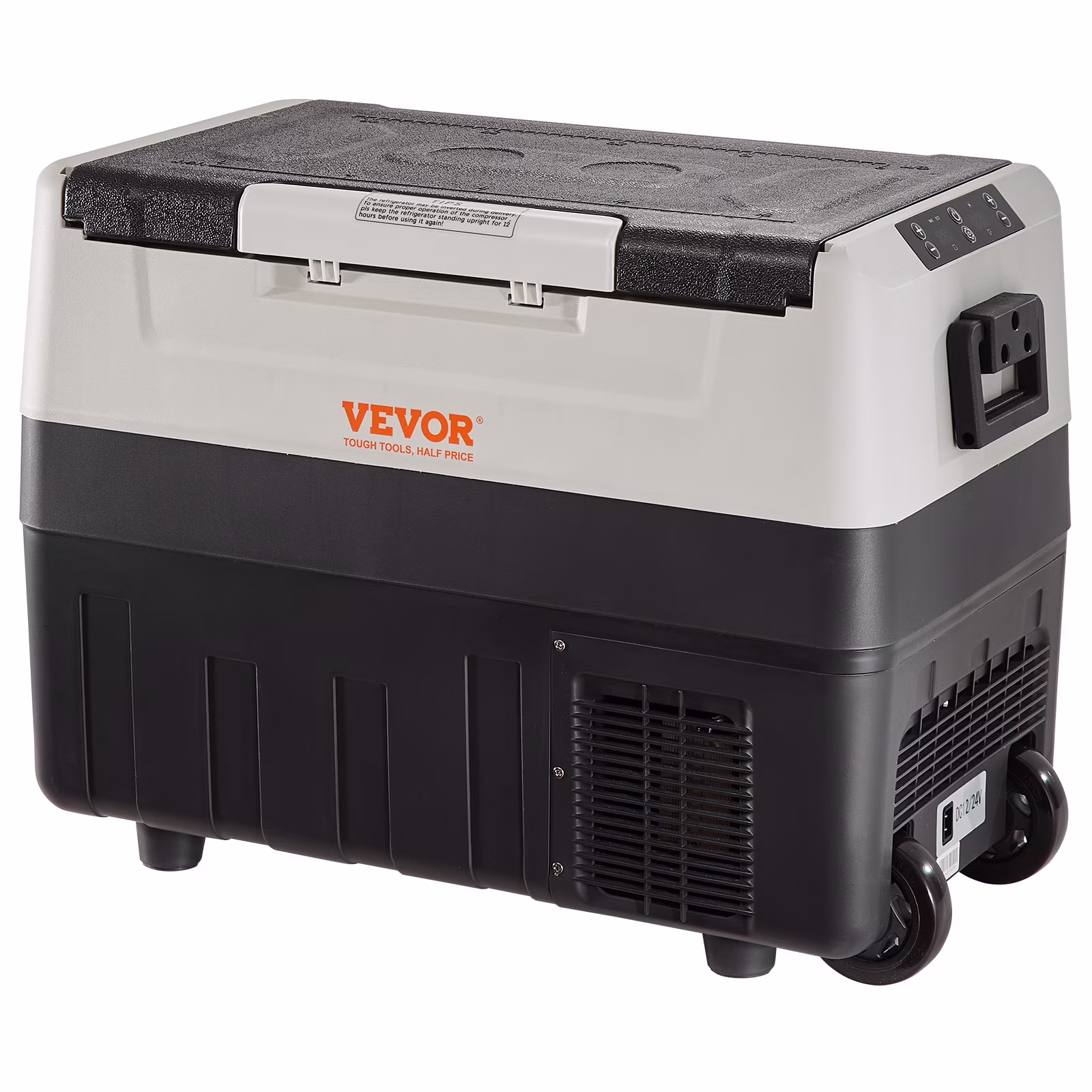VEVOR Car Refrigerator 48Qt, Dual Zone Car Fridge Freezer12/24V DC & 110-240V AC Electric Compressor Cooler for Truck Vehicle RV