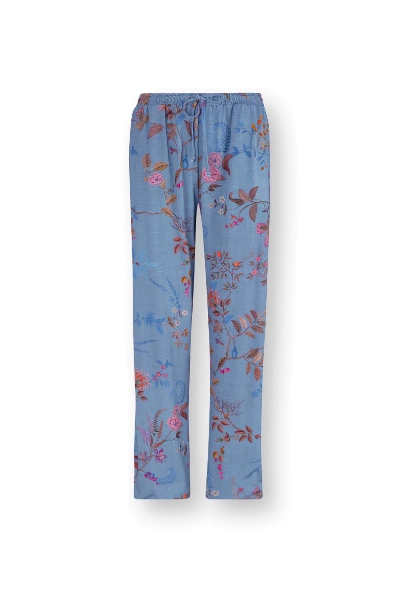 Belin Long Trousers Bodhi Flower Blue