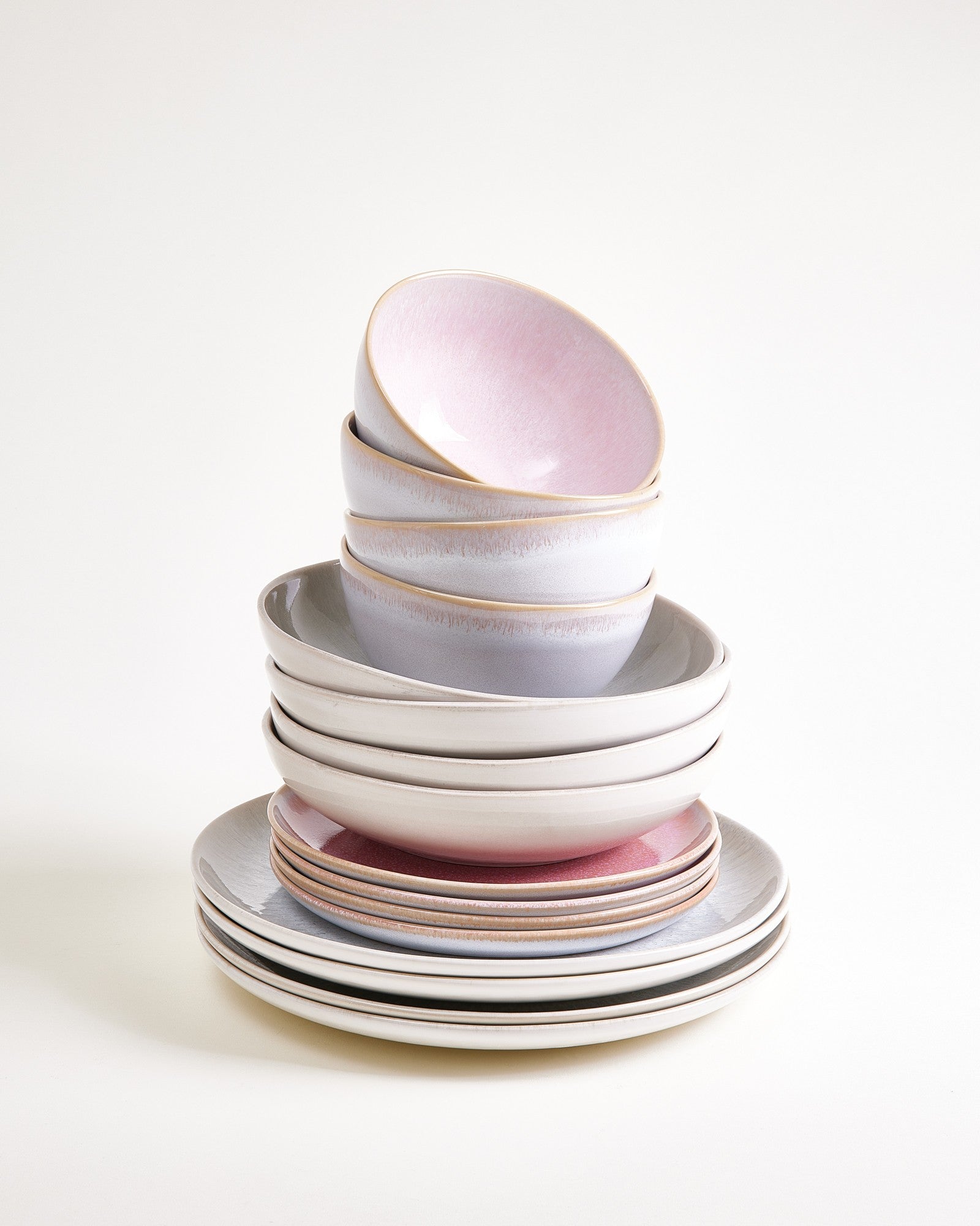 Geschirr-Set classic Endless Summer grau rosé 16-teilig