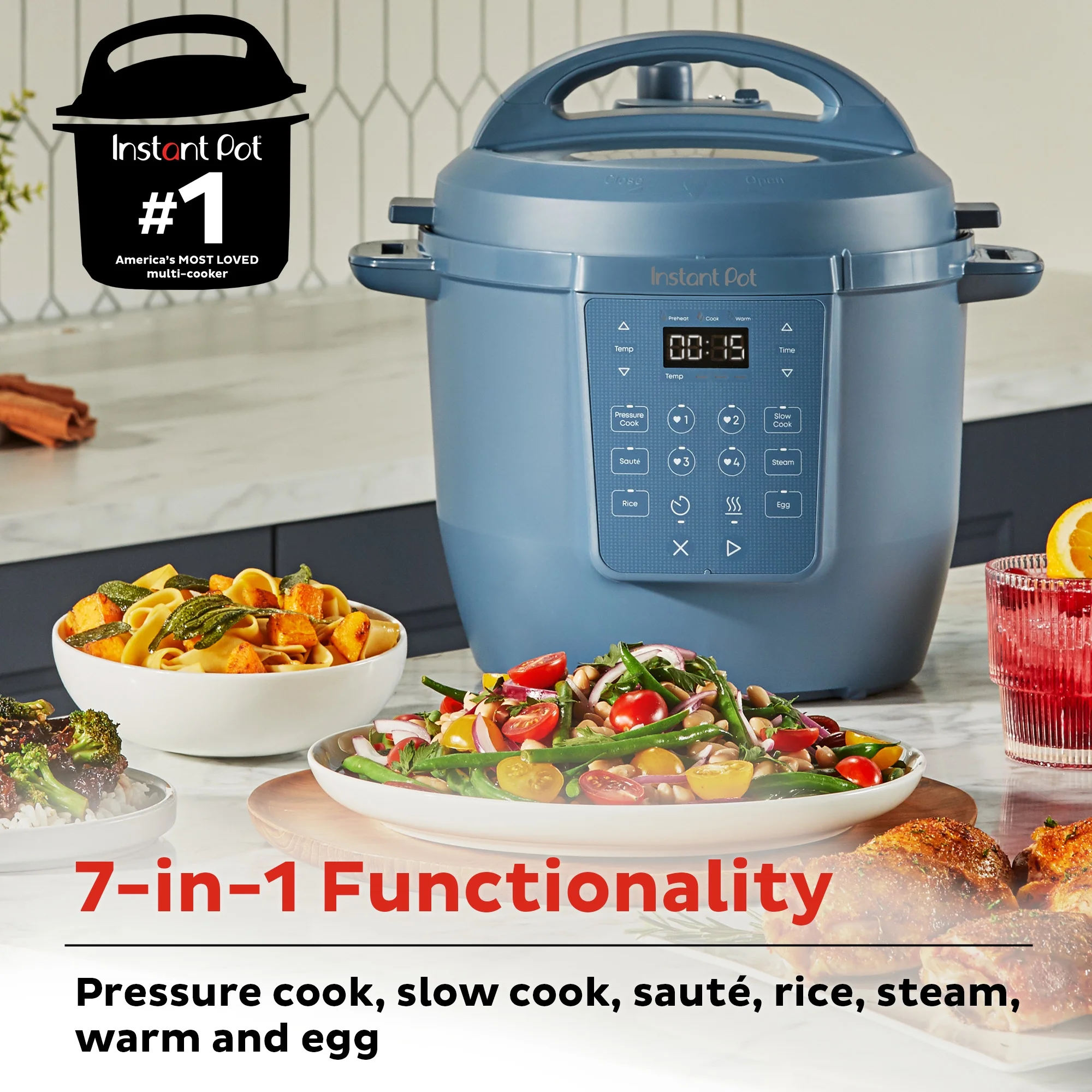 Instant Pot 6Qt RIO Chef Series 7-in-1 Multi-Cooker, Pressure Cooker, Slow Cook, & More, Black - Image 25