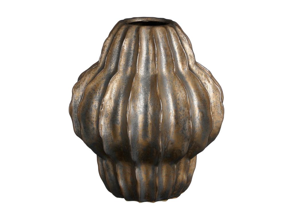 Jarrón de Cerámica - 28 x Ø24.5 - Bronce - ALTEA