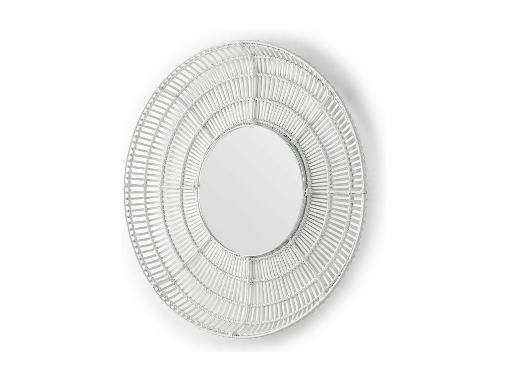 Espejo de pared redondo de mimbre Tucasago Gaell D 90 cm