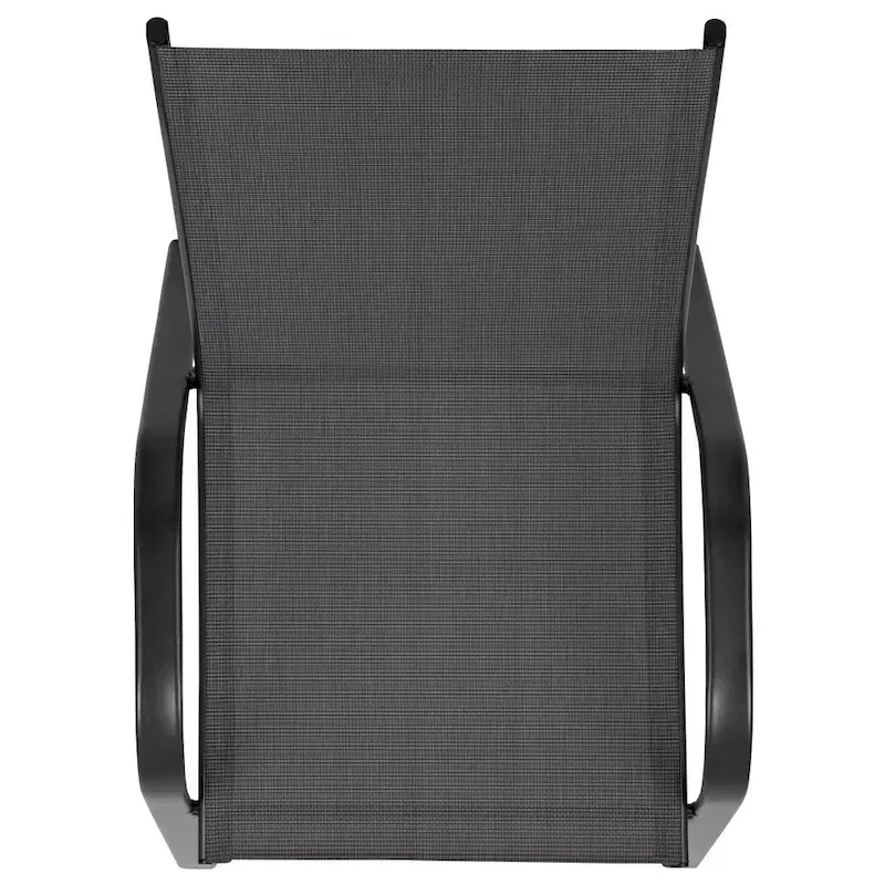 Set of 4 Outdoor Barstools with Flexible Comfort Material - Patio Seating
