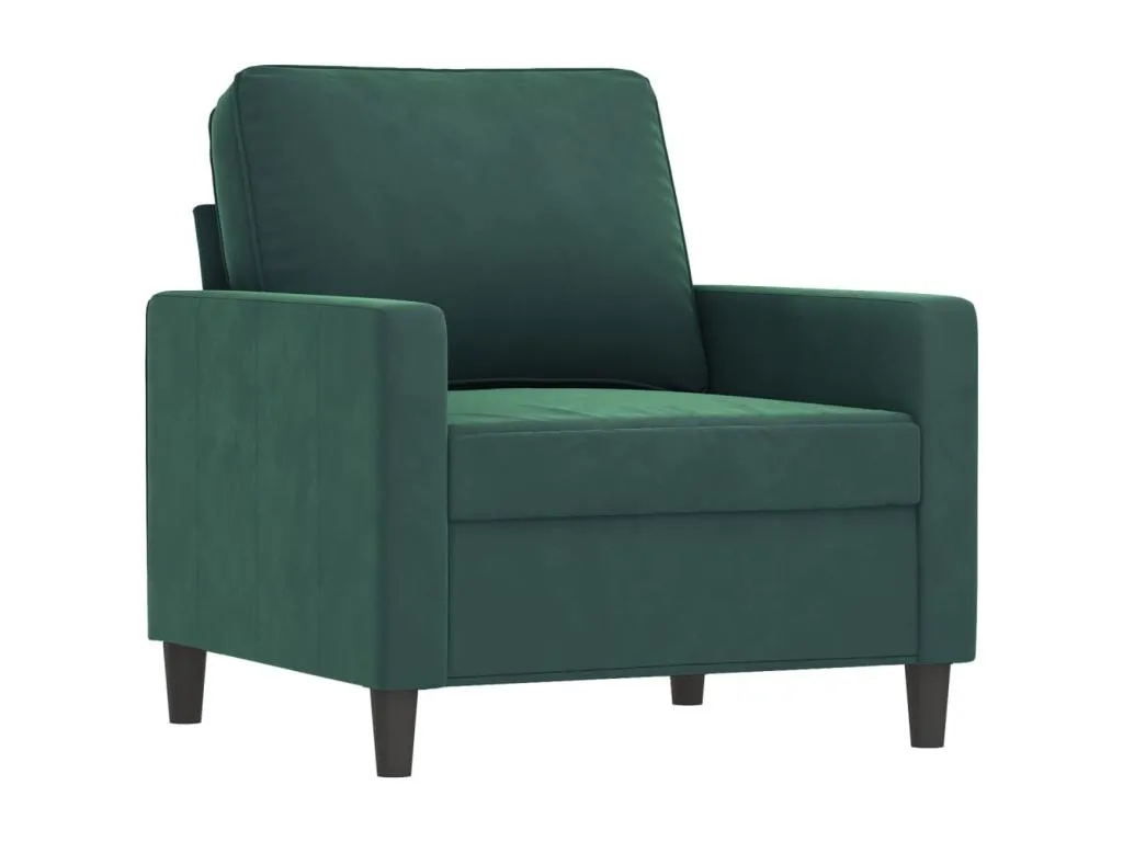 Juego de sofás con cojines 3 piezas terciopelo verde oscuro 71282XMUR