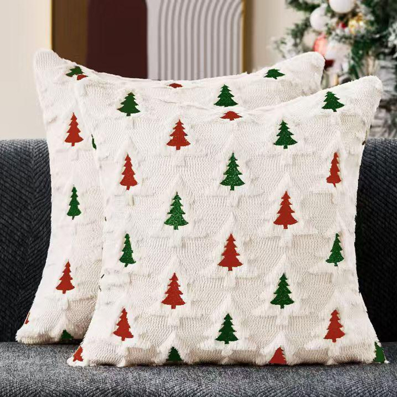 Christmas Throw Soft Faux Fur Pumpkin Autumn Harvest Fluffy Plush Pillow Cases for Couch Cushion Covers