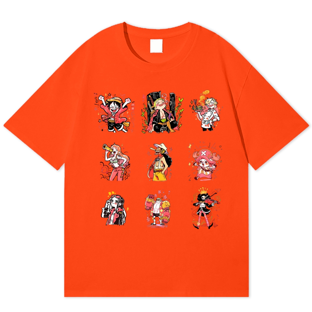 One Piece Unisex Round Neck Anime T-shirt