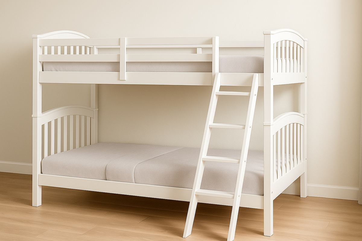 Litera Blanca Madera Moderno Para Dormitorio Infantil 200x100x160 cm