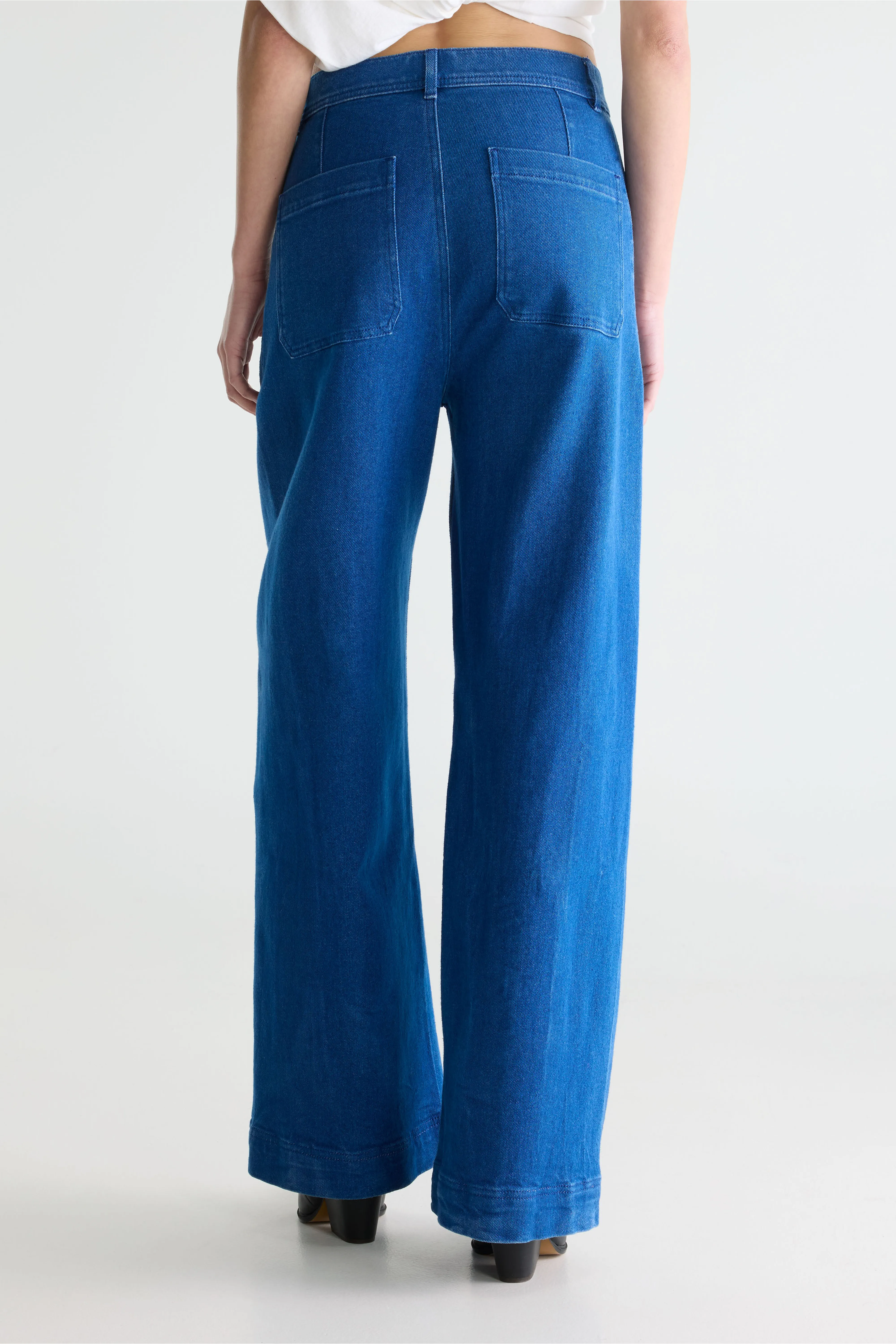 Bellerose Lottie high-rise blue wide jeans (252 / W / ONE WASH)