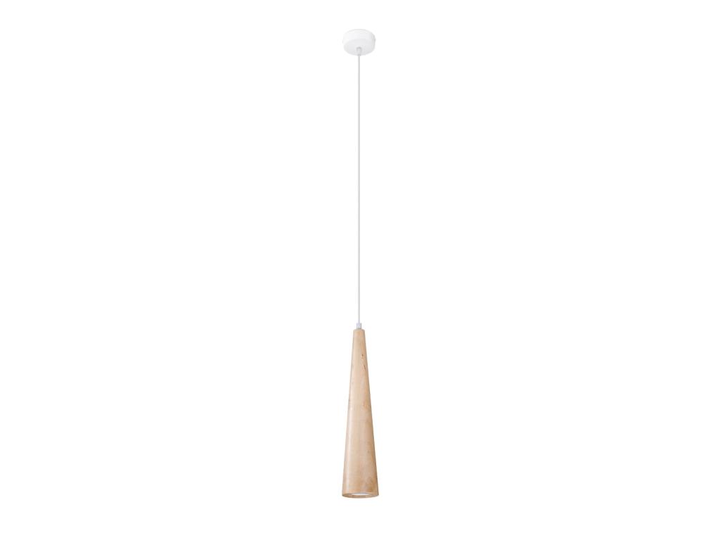 Lámparas colgantes Sula escandinavo de madera - 1 fuentes luminosas - L.8 x A.120 cm - madera natural