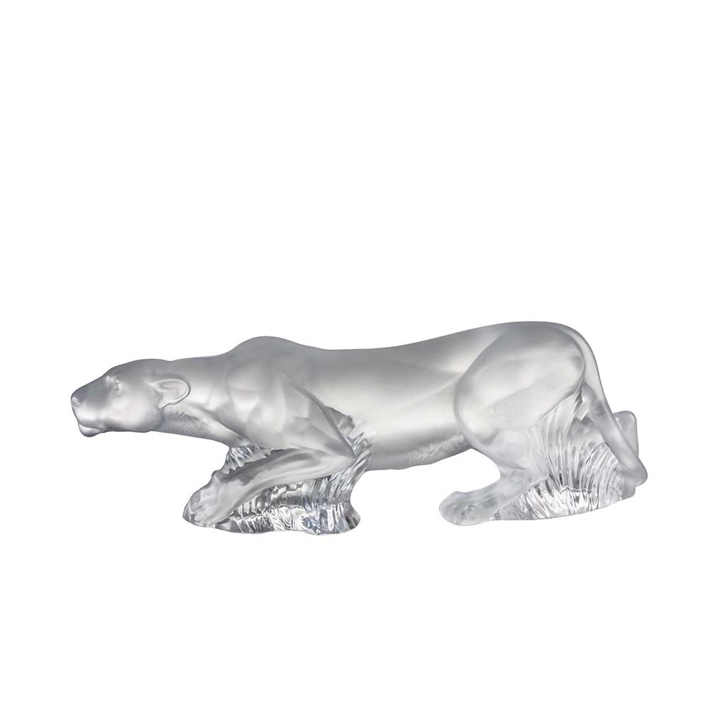 SCULPTURE LIONNE TIMBAVATI - CRISTAL INCOLORE
