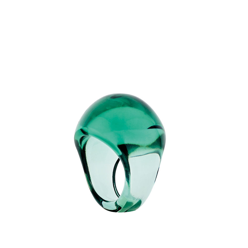 BAGUE CABOCHON - CRISTAL VERT PROFOND
