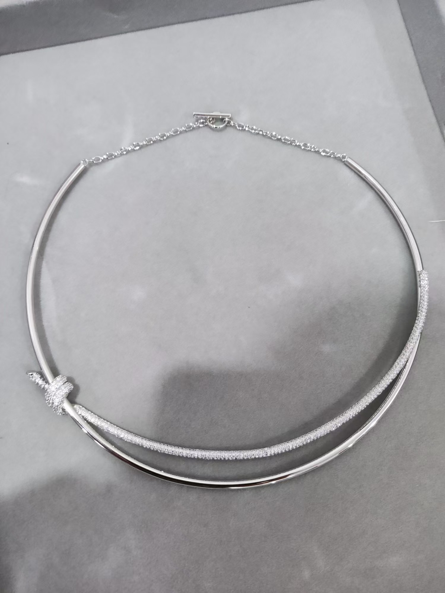 Tiffany Knot Double Row Hinged Necklace - Original Replica Club