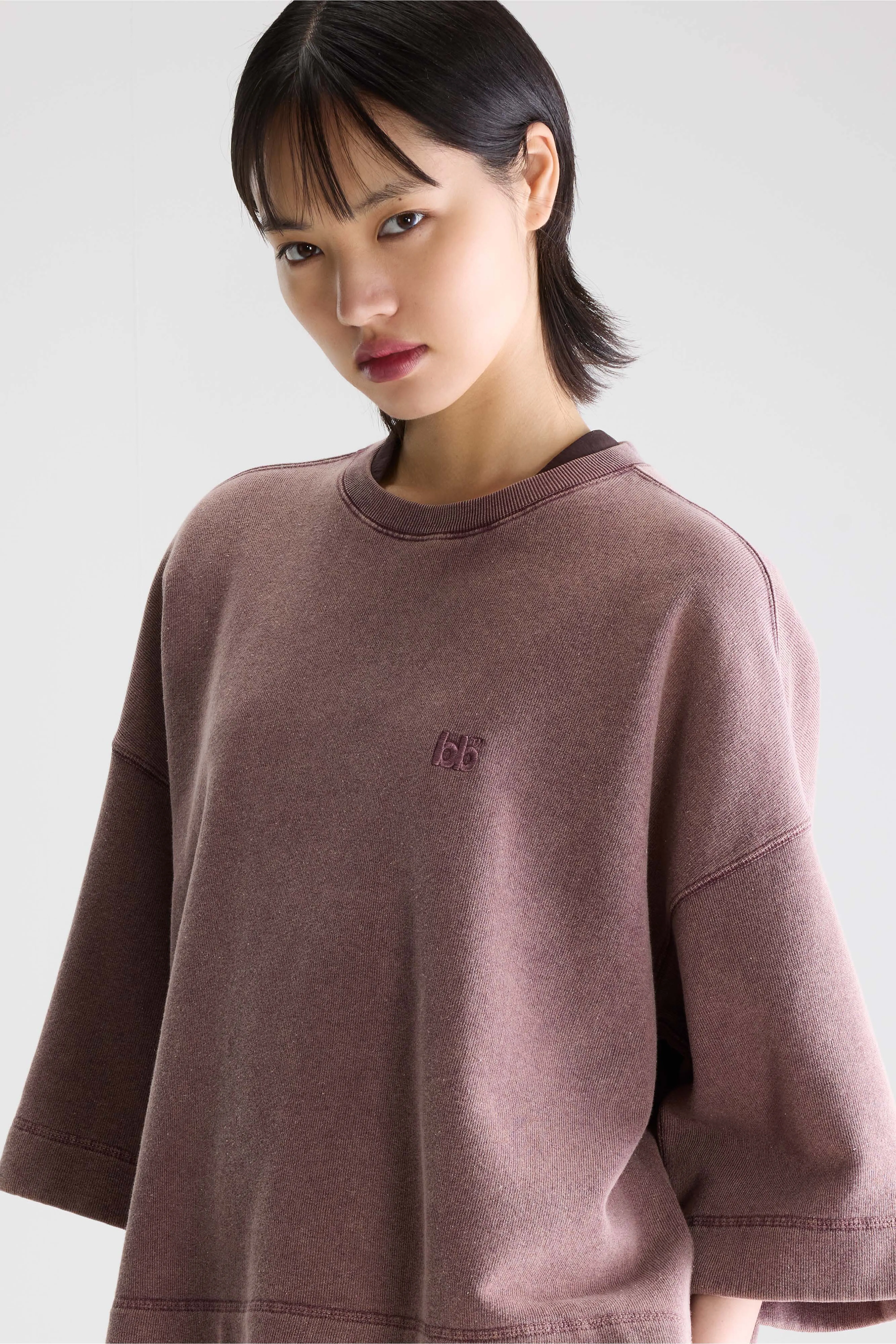 Bellerose Farlol short-sleeve sweatshirt  (261 / W / WINE)