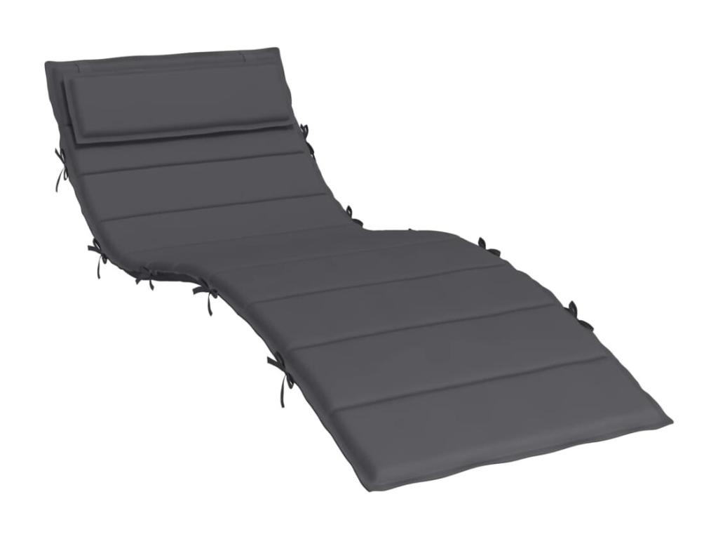 Cojín de tumbona de Joliven Oxford gris antracita 180x60x3 cm