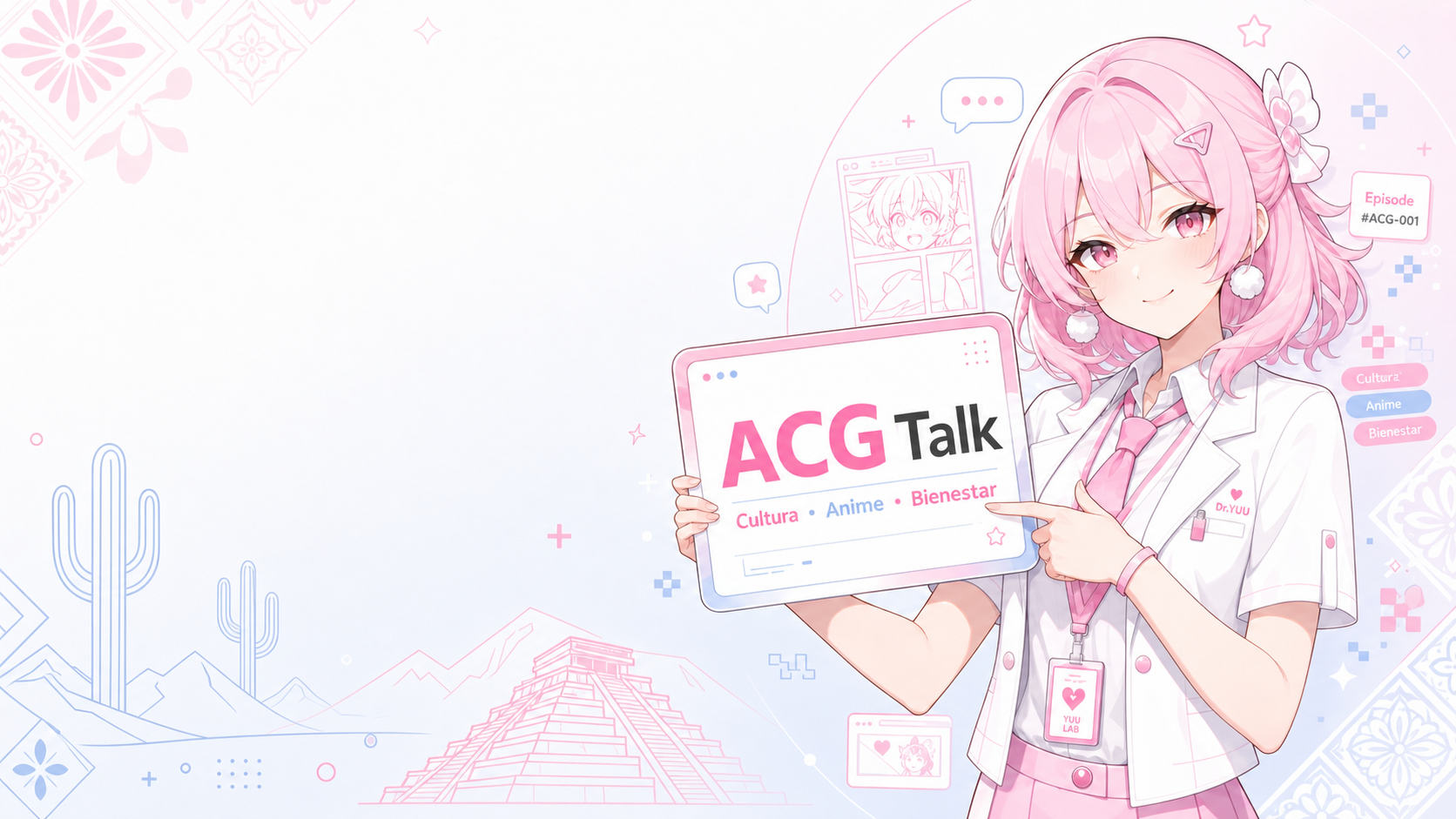 Ilustración de Dr.YUU ACG Lab sobre juguetes sexuales para hombres estilo anime con enfoque en diseño, higiene, discreción y bienestar masculino.