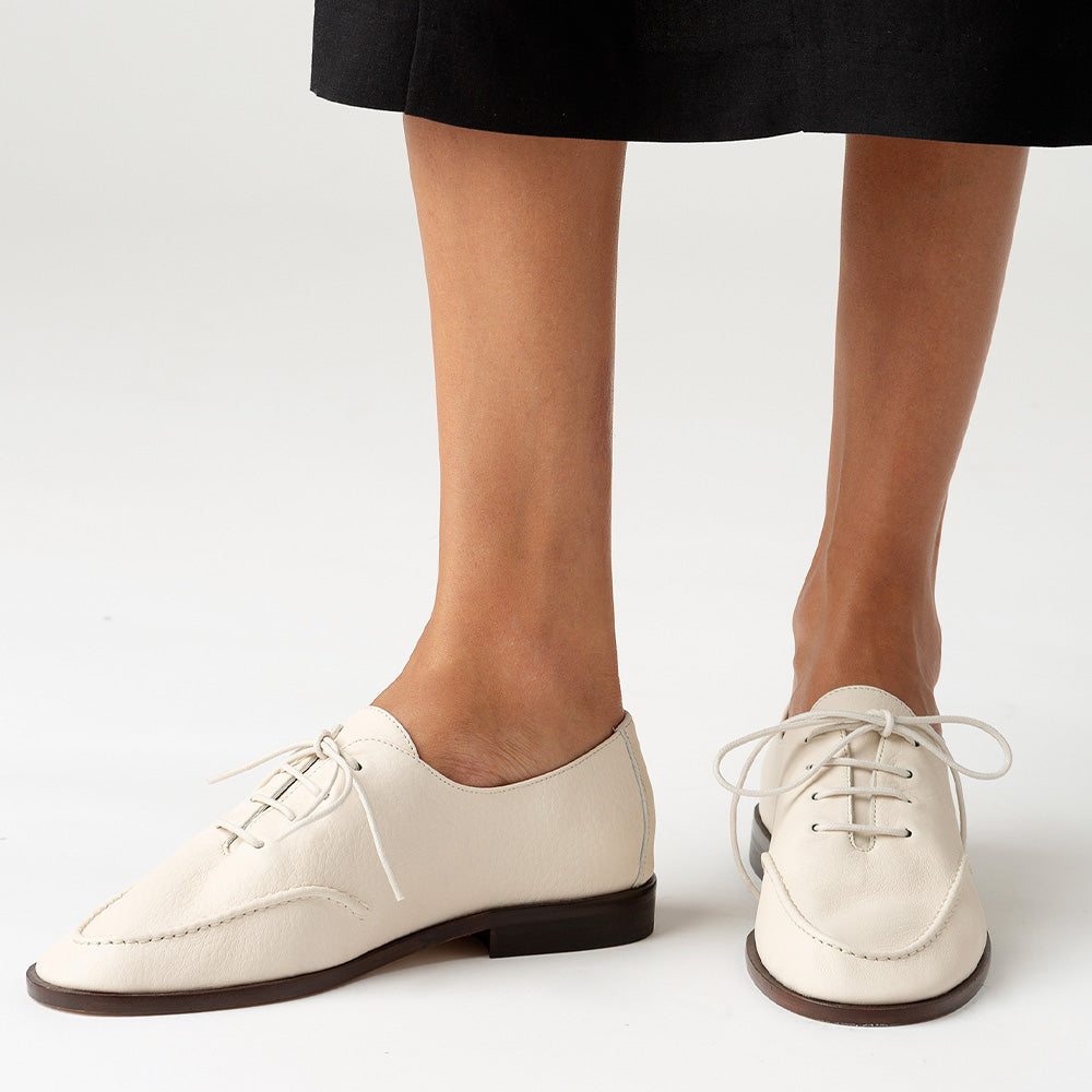 Hereu - Mocassins Juliol Lace Up - Ivoire