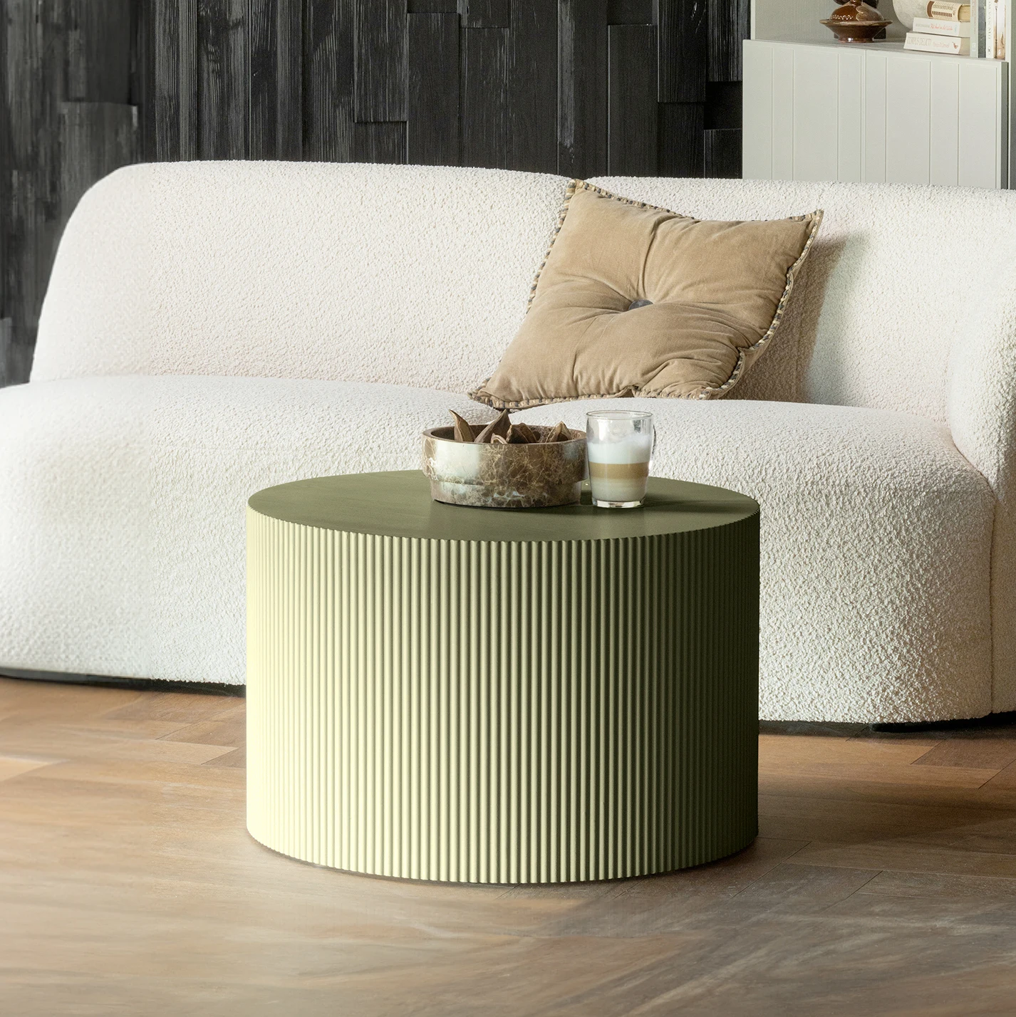 WOOOD Sanne Bijzettafel - Militair Groen