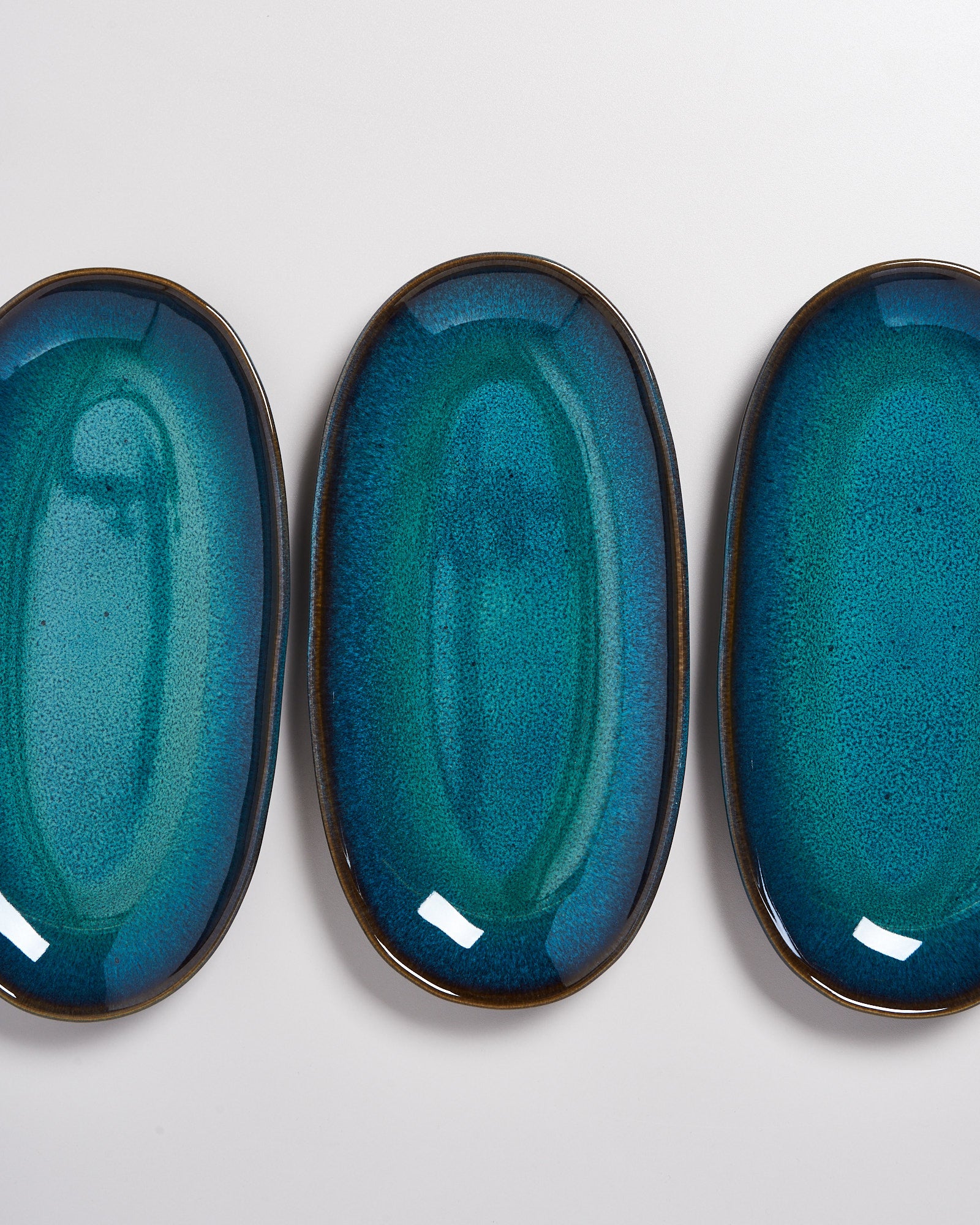Melides Servierplatte L oceanblue