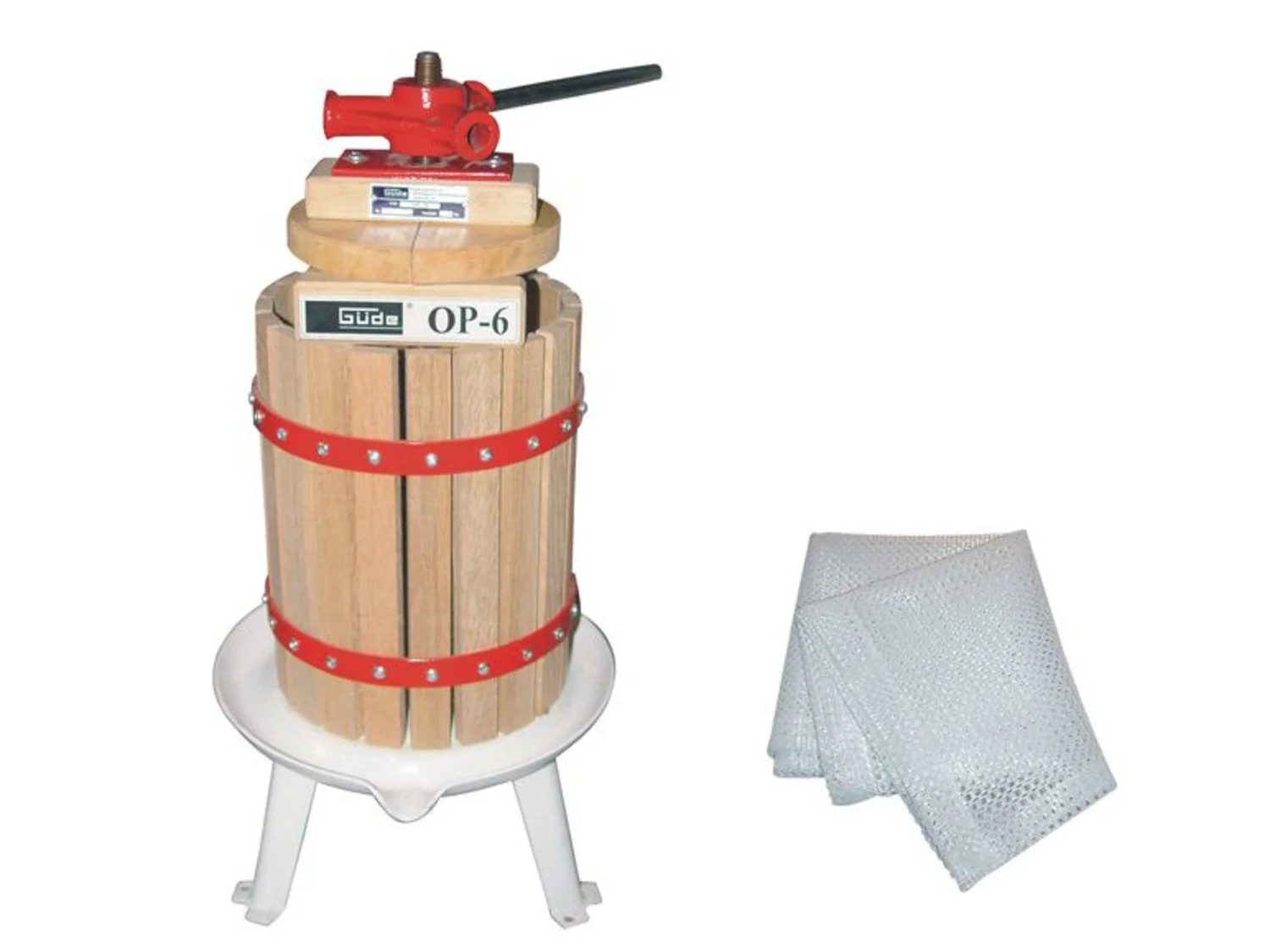 Güde fruit press, mechanical, with steel spindle