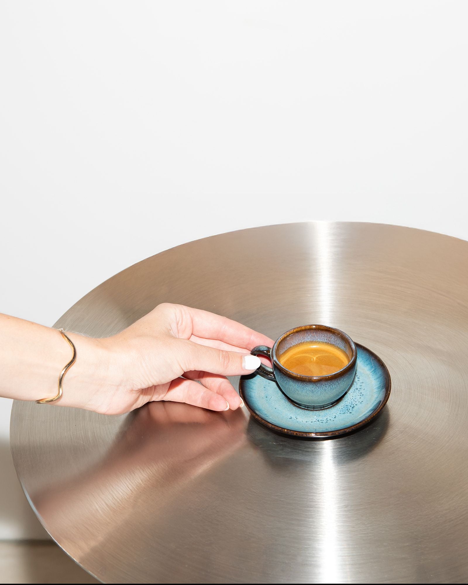 Madeira Espressotasse & Espressountertasse classic grünblau 4er-Set