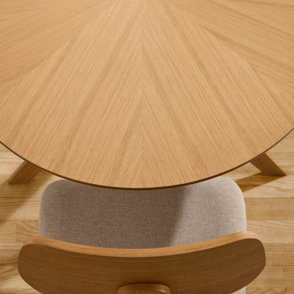 Kave Home Naanim Eettafel 180 x 110 cm - Eiken