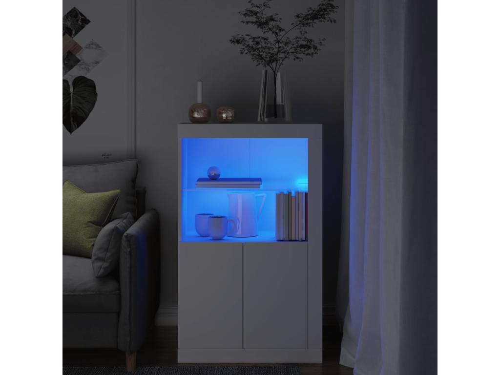 Lujodec Aparador con luces LED madera de ingeniería Lujodec