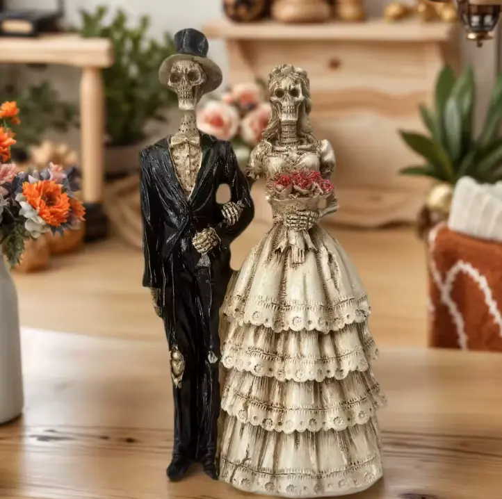 Forever Yours™ Skeleton Wedding Couple Figurine - Image 3 Forever Yours™ Skeleton Wedding Couple Figurine - Image 3