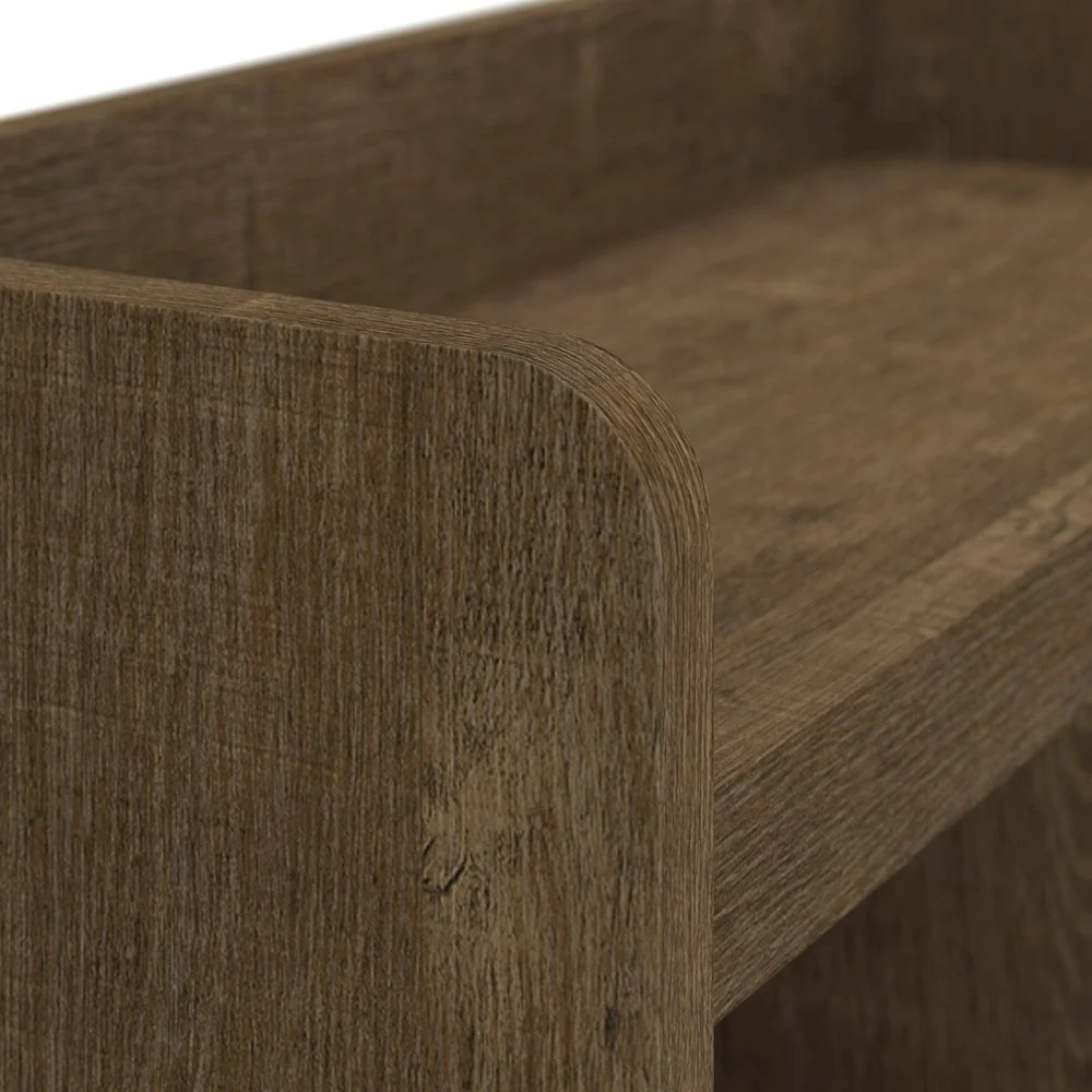 Woodland 24W Hall Tree & Shoe Bench w/ Drawer in White Ash - Engineered Wood - Image 15