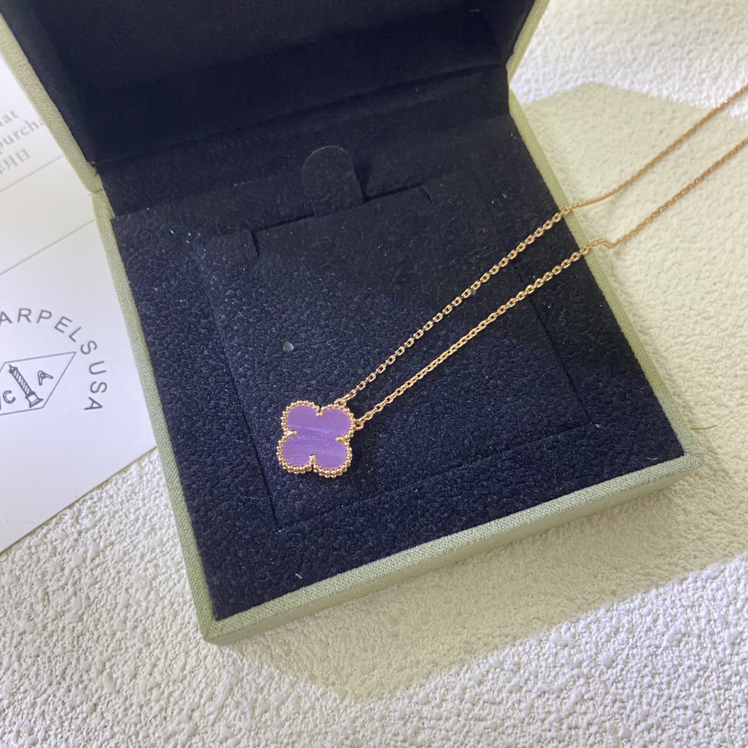 VCAPurple Vintage Alhambra Pendant Necklace - Original Replica Club