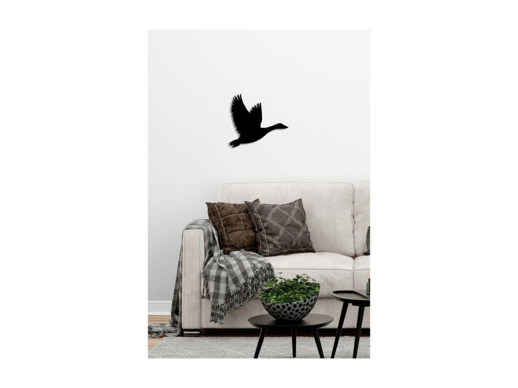 Decoración de Metal Aves 13, Negro, 35x0,15x33 cm, Tucasago