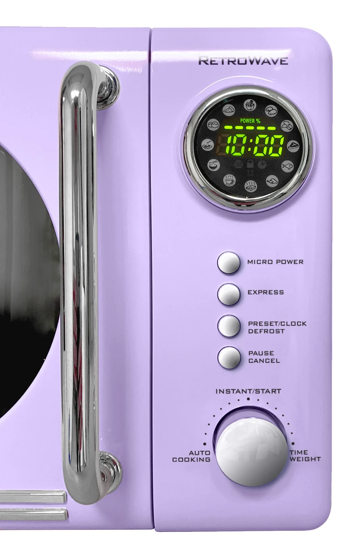 Nostalgia Retro Compact Countertop Microwave Oven - 0.7 Cu. Ft. - 700-Watts with LED Digital Display - Child Lock - Easy Clean Interior - Orange - Image 24