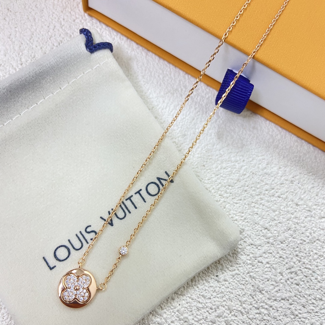 Louis Vuitton Diamond Sun Pendant Necklace - Original Replica Club