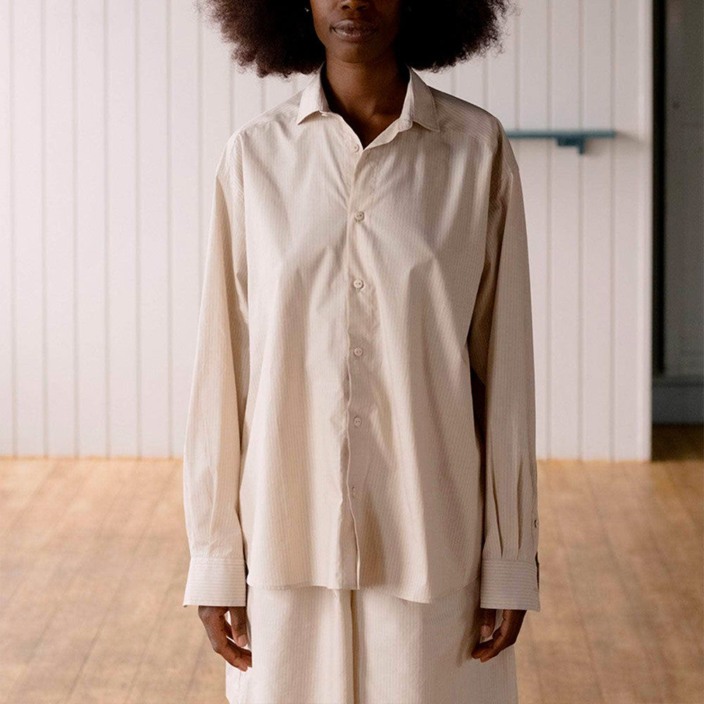 Baserange - Chemise Claude - Brown Stripe