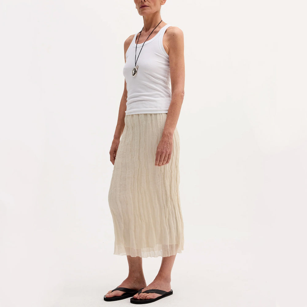Rohe - Jupe Tube Texturée - Crème