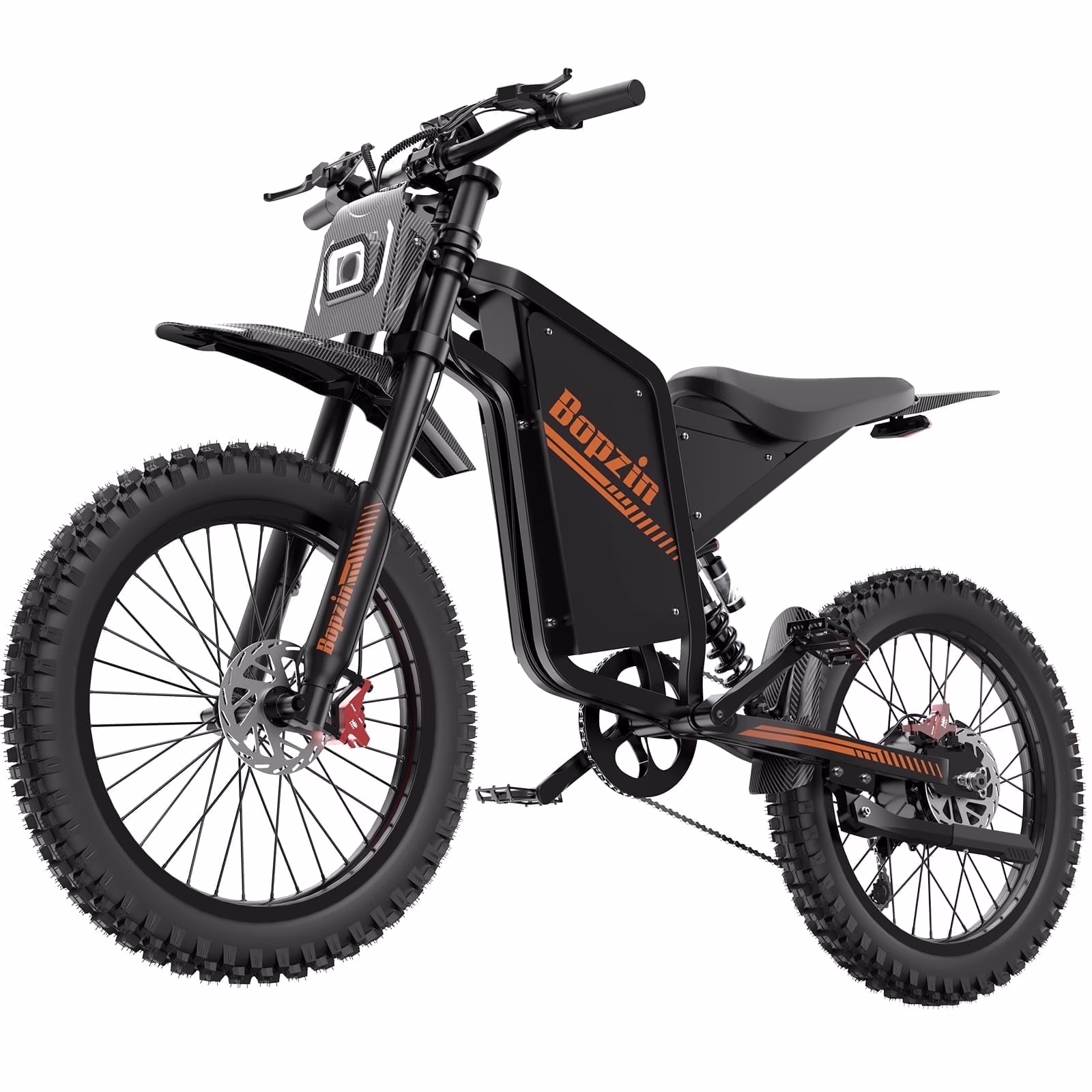 Electric Dirt Bike for Adults, 60V 35ah, 3000W 45 MPH 37 - 68 Miles Electric Motorcycle, 25 Fat Tire Off - Road Mountain Bike UL2849(25''-3000W 60V 35AH-45MPH)
