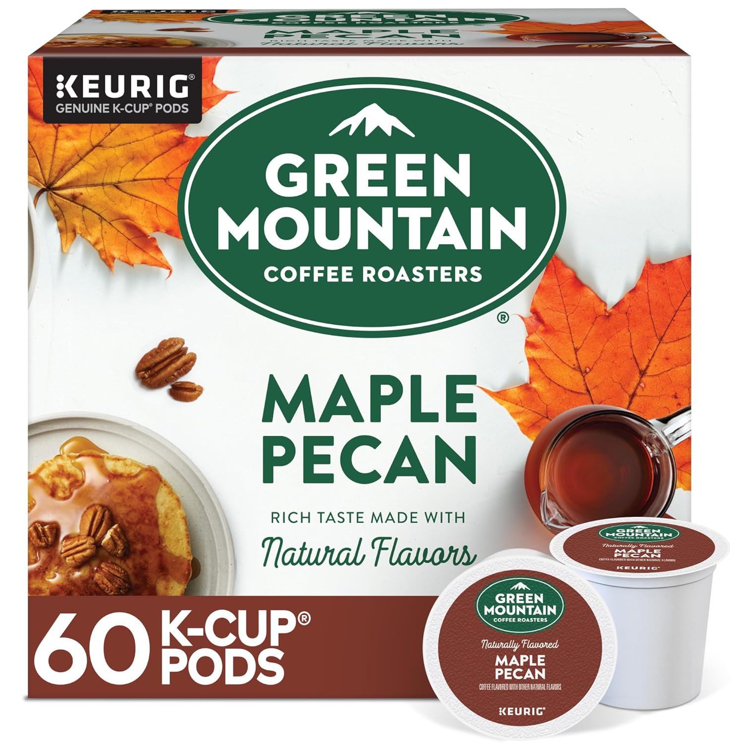 Green Mountain Coffee Roasters Maple Pecan Keurig K-Cup Pods. Light Roast Coffee. 60 Count