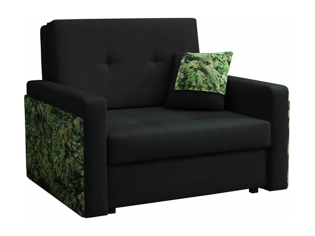 Sillón Quietena - Negro - 85x110x98cm - Tapiz - Patas Metal
