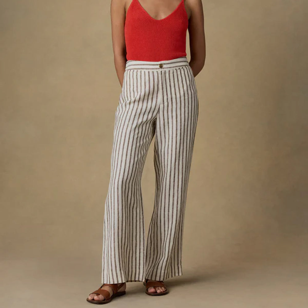 Faherty - Pantalon Sun Strider  en lin - Cocoa Grove