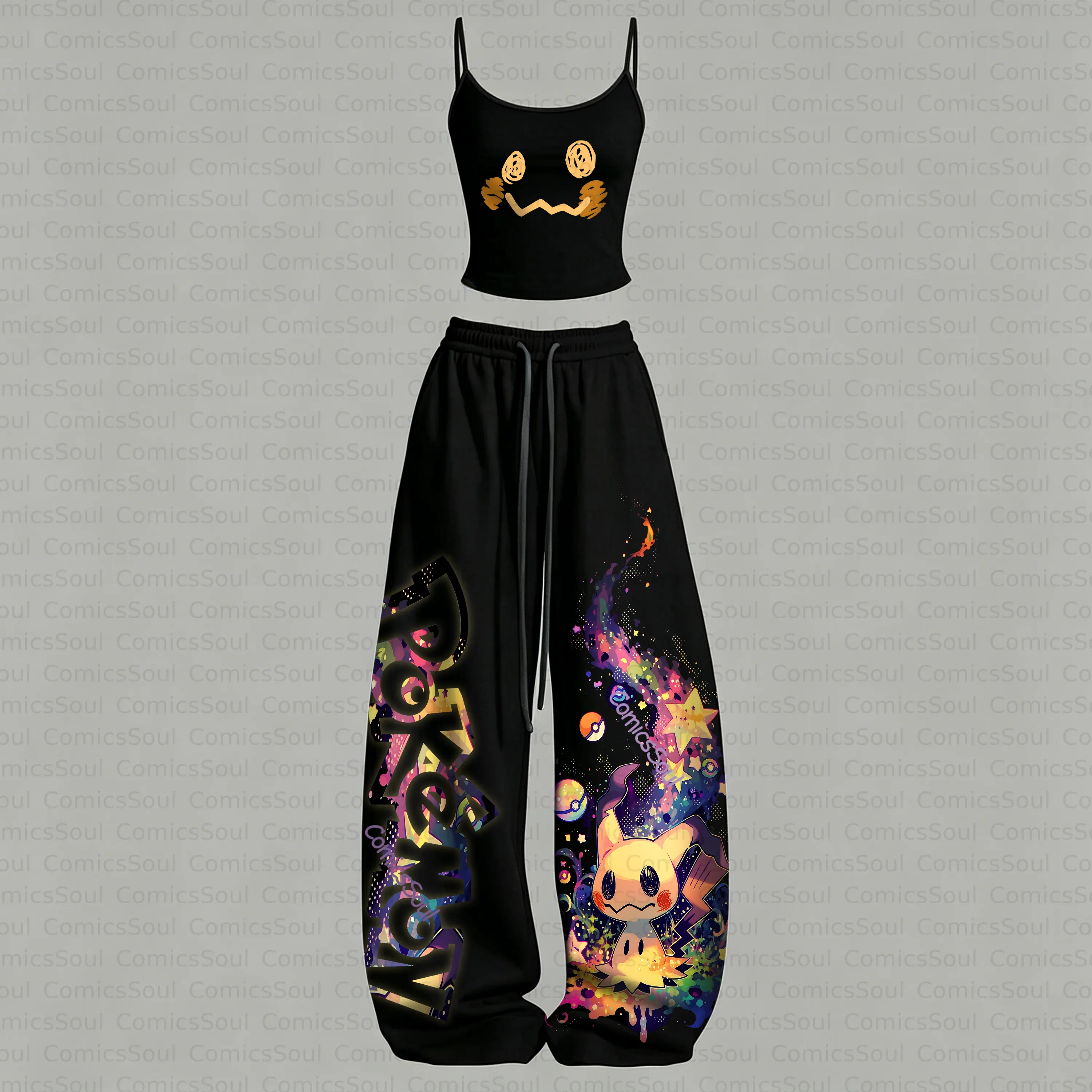 Pokémon Top & Elasticated Trousers Two-Piece Set TeeThreads Sustain the Scene with Custom Apparel