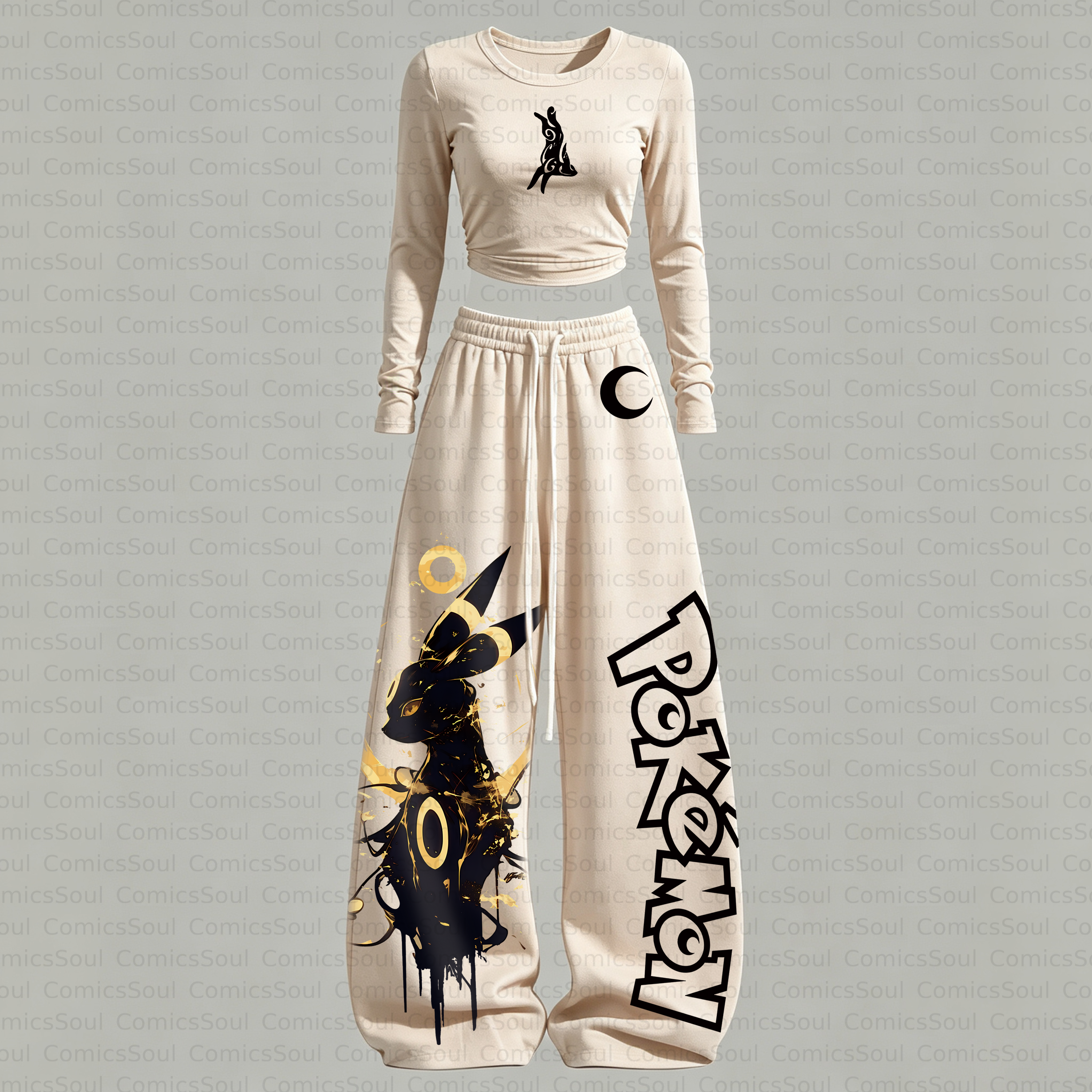 Pokémon Long-Sleeve Top and Elastic-Waist Pants Set TeeThreads Sustain the Scene with Custom Apparel