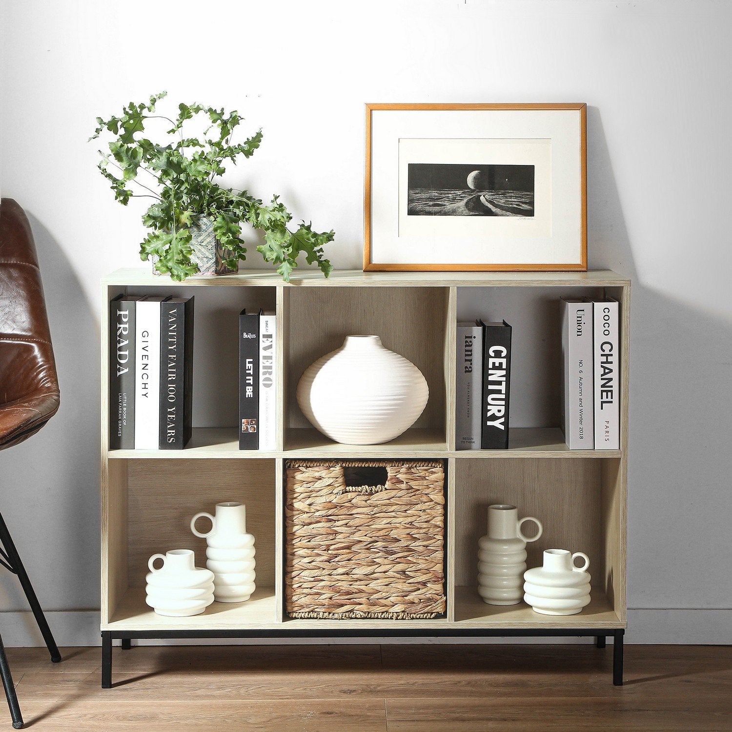 Calicosy - Boekenkast met 6 vakken - B93,5 cm