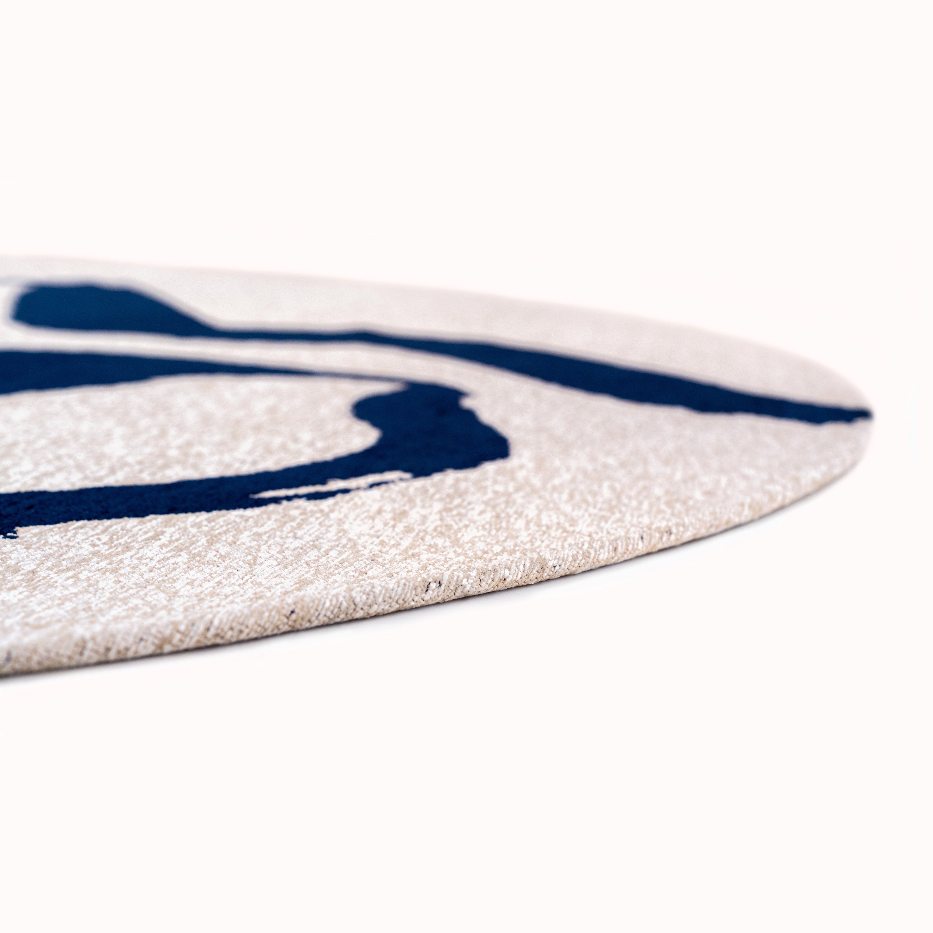 Louis de Poortere Ribbon Vloerkleed Ø 140 cm - Sea Ink