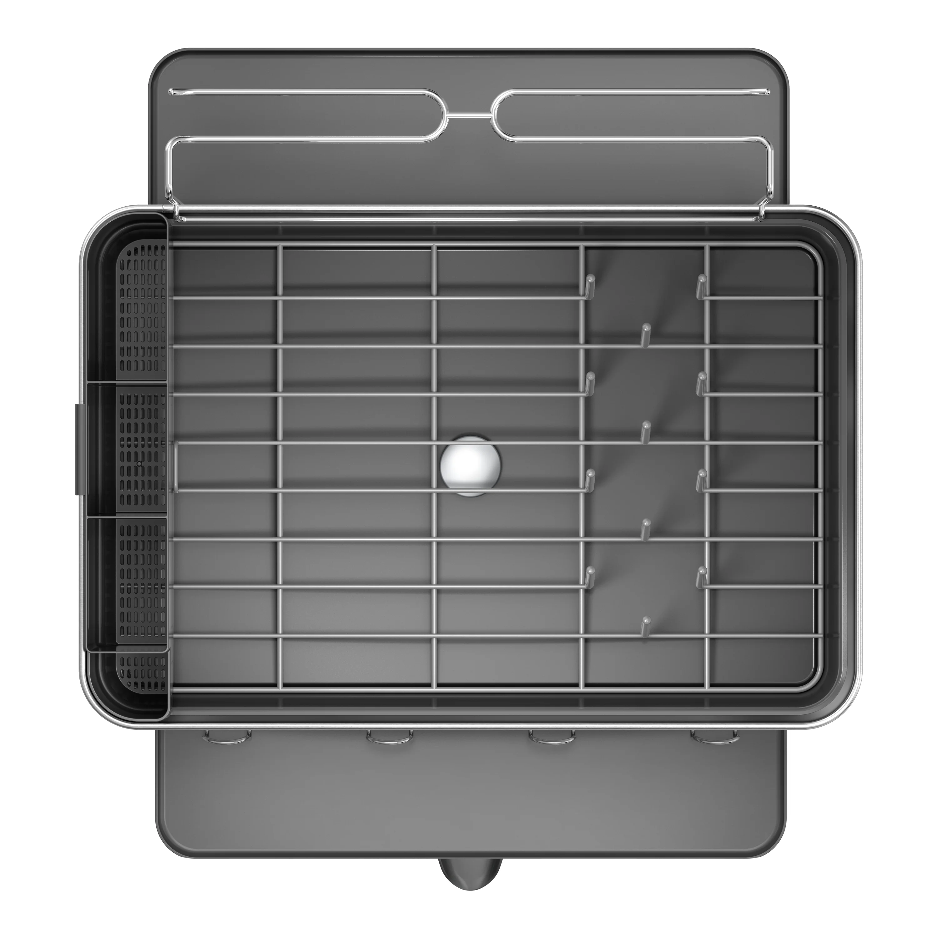 simplehuman Kitchen Dish Drying Rack, Fingerprint-Proof Stainless Steel Frame, Grey Plastic - Image 11